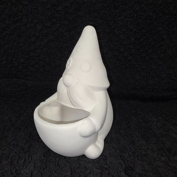 6" Tall Paintable Gnome Planter - Picture 3 of 6